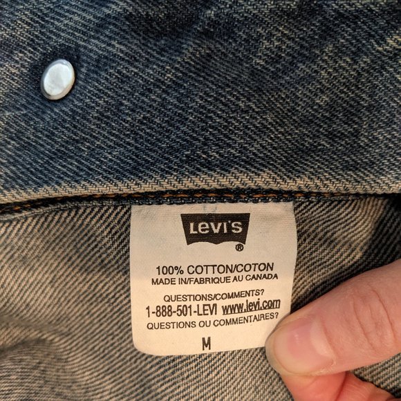 Vintage Original Red Label Levi's oversized 80s Jeans Jacket M - Picture 5 of 5